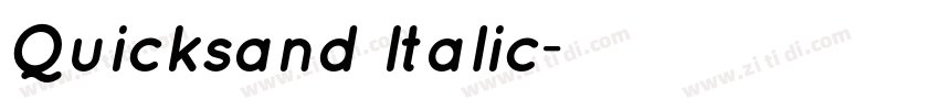 Quicksand Italic字体转换